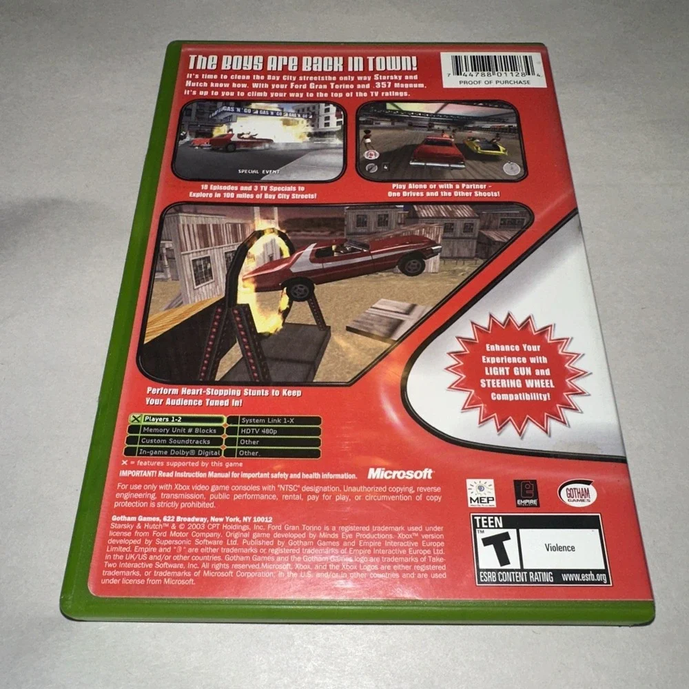 Starsky & Hutch (Microsoft Xbox, 2003) Complete CIB